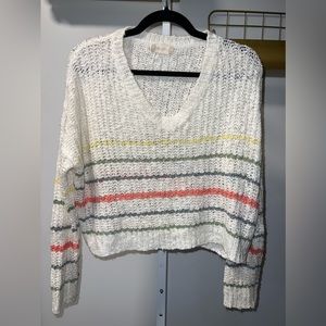 Altar'd State Size Small Oversized V-Neck Cropped Sweater